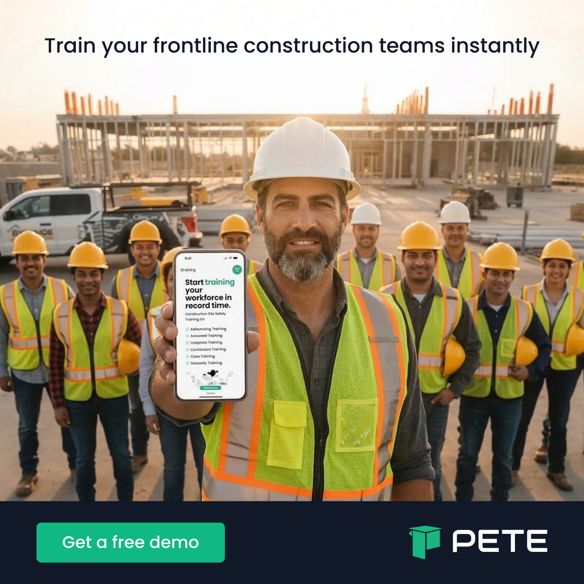 PETE training platform for construction crews